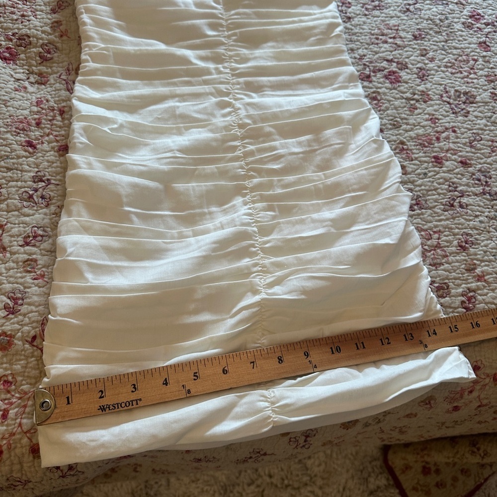 XS White Zara linen blend mini dress, bachelorette party dress - Picture 13 of 14